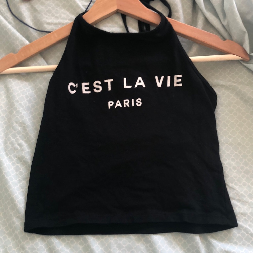 Black crop top
